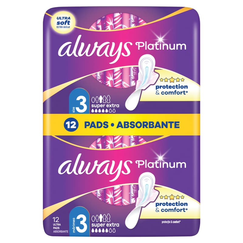 Always Platinum Night (3-as Méret) Szárnyas Egészségügyi Betét