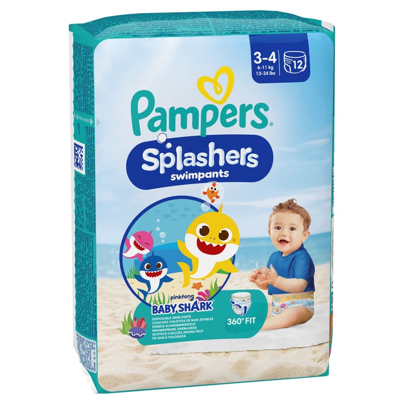 Pampers Splashers Úszópelenka, Méret: 3-4 (6-11 kg) 12 db