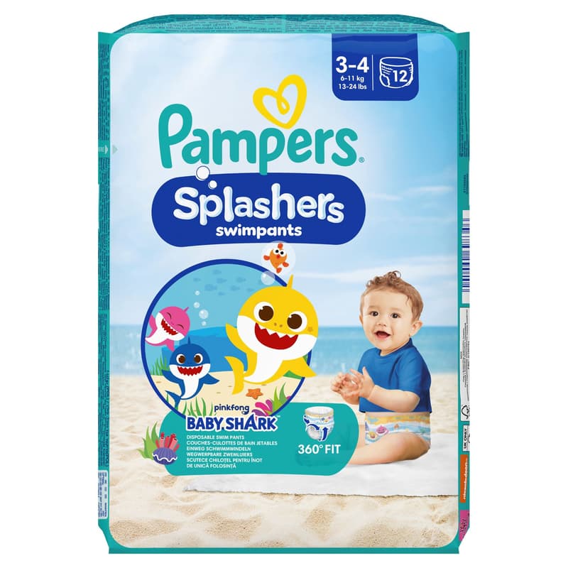 Pampers Splashers Úszópelenka, Méret: 3-4 (6-11 kg) 12 db