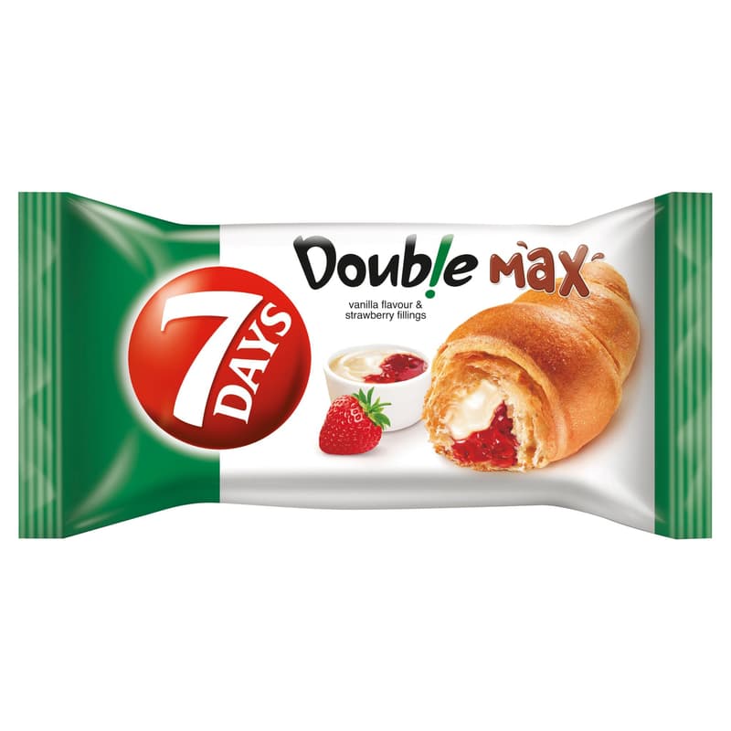 7Days Doub!e Max Croissant with Vanilla Flavor and Strawberry Filling