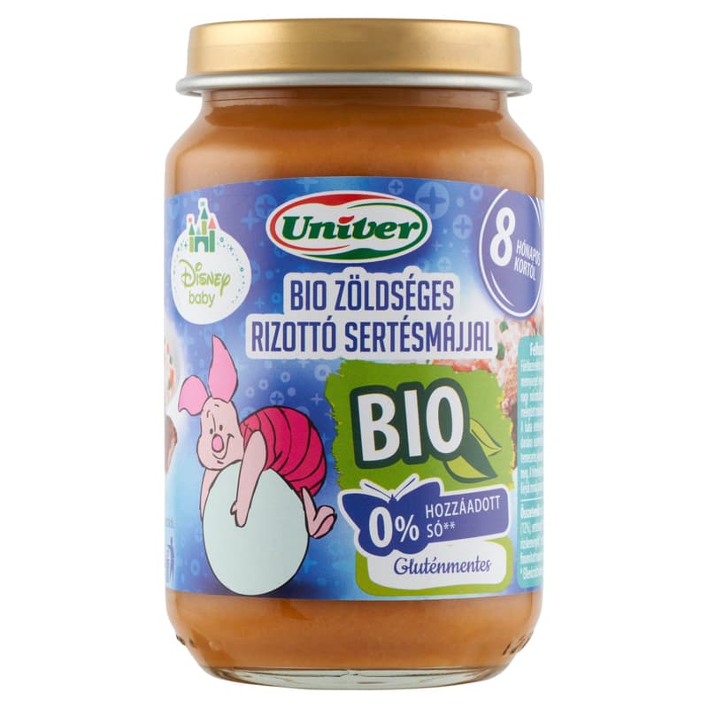 Univer Disney BIO Zöldséges Rizottó Sertésmájjal 8 hónapos kortól