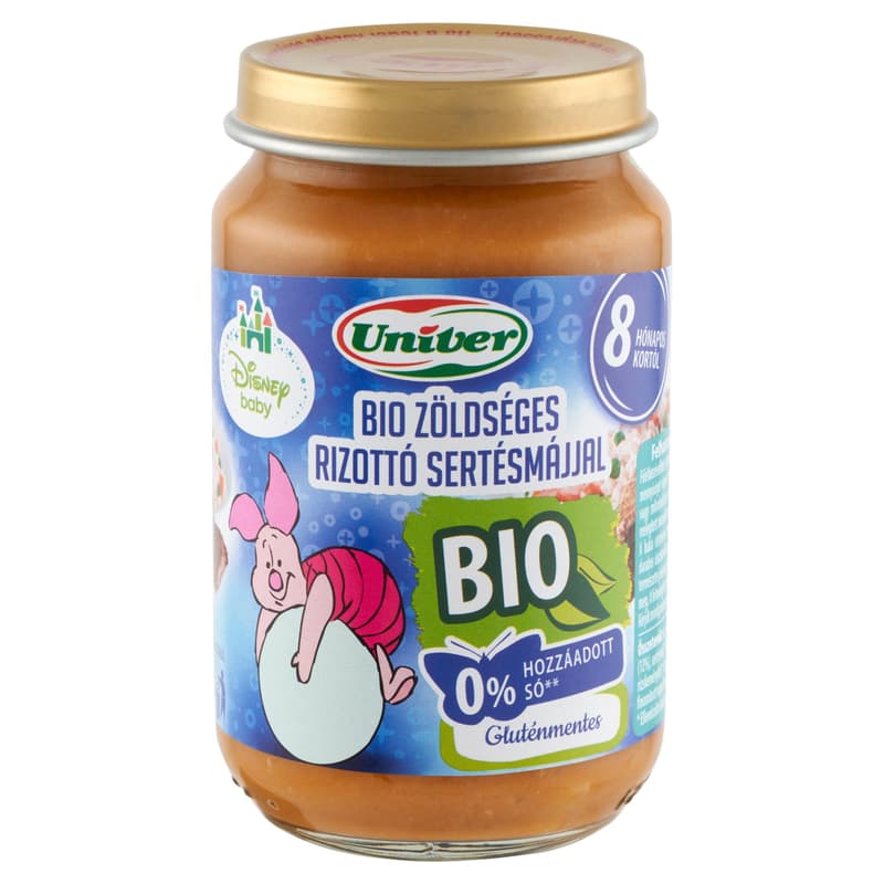 Univer Disney BIO Zöldséges Rizottó Sertésmájjal 8 hónapos kortól
