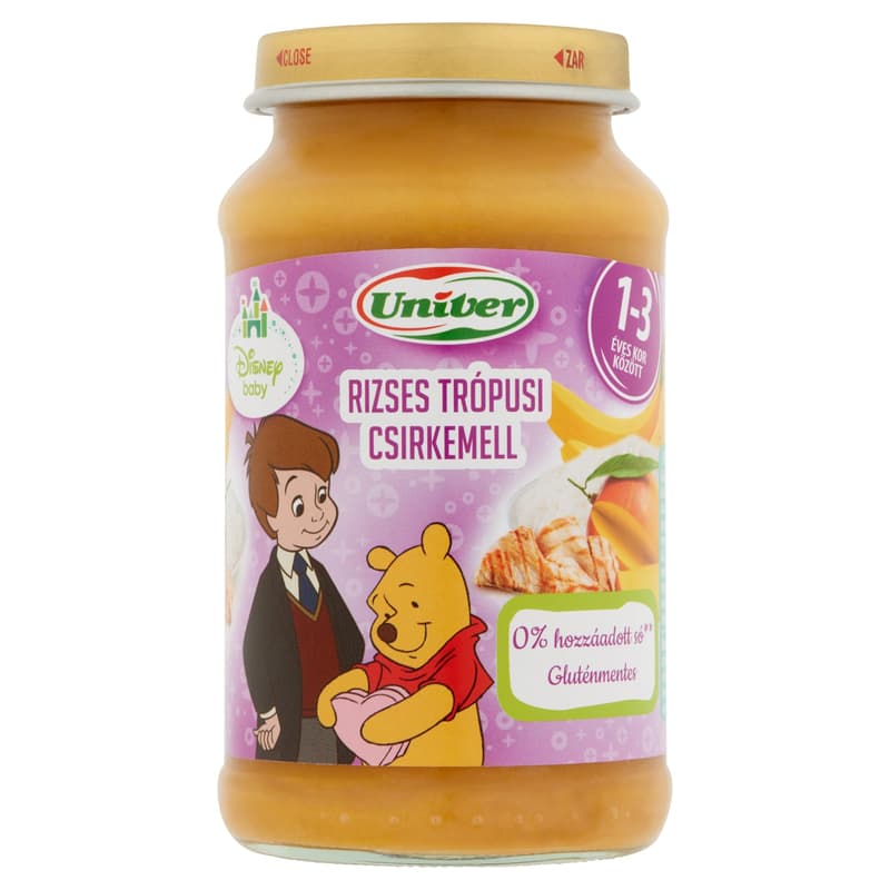 Univer Disney Trópusi Gyümölcsös Rizs Csirkehússal bébiétel 12 hónapos kortól