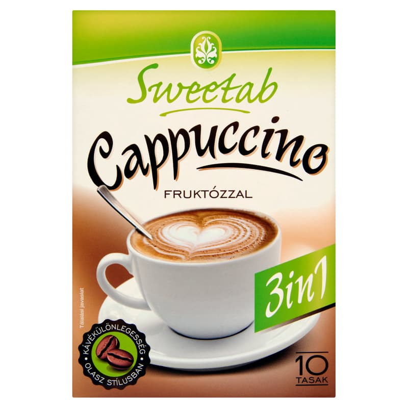 Sweetab Cappuccino 3in1 instant coffee specialty with fructose