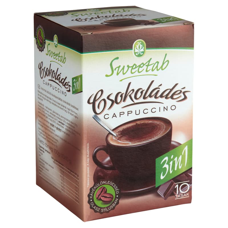 Sweetab Light 3in1 diétás csokoládés cappuccino (10 adag)