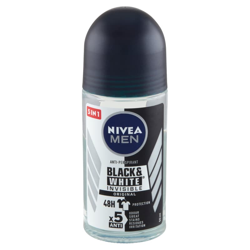 Nivea Men Roll-On Deodorant Black & White Invisible Original