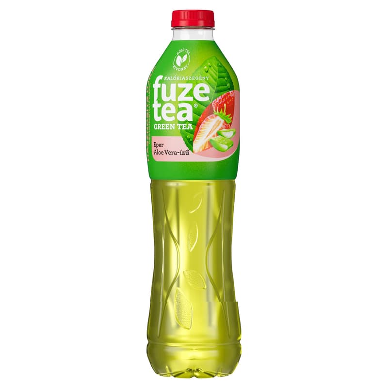 FuzeTea szénsavmentes eper-aloe vera-ízű üdítőital zöld tea kivonattal