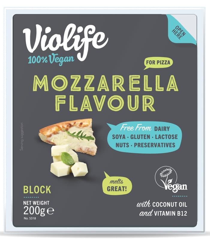 Violife Pizzához, mozzarella ízesítésű tömb