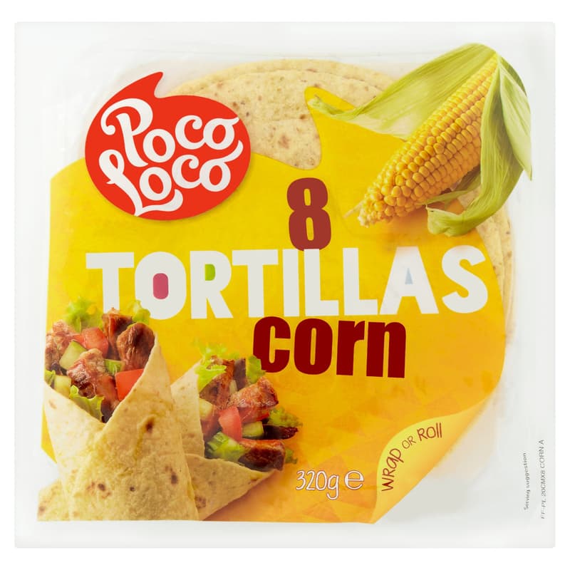Poco Loco lágy tortilla kukoricás búzás