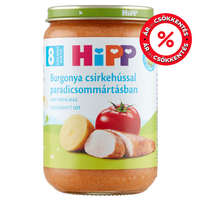 Hipp Burgonya csirkehússal paradicsommártásban 8 hónapos kortól