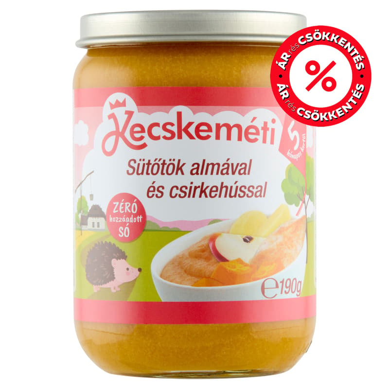 Kecskeméti Sütőtök almával és csirkehússal 5 hónapos kortól