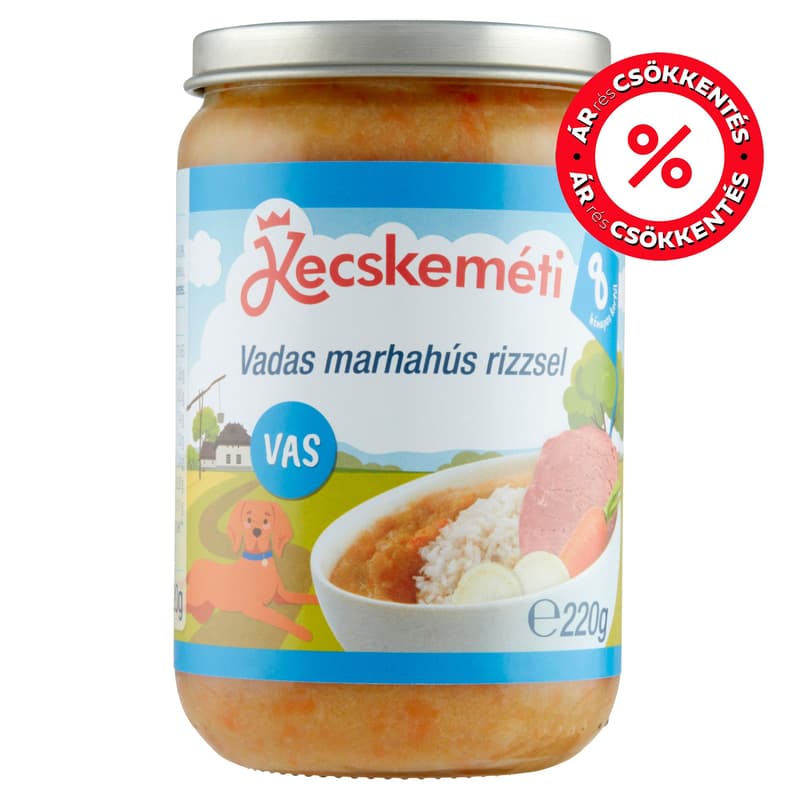 Kecskeméti Rizs vadas marhahússal 8 hónapos kortól