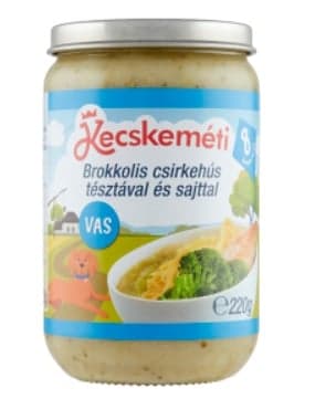 Kecskeméti Brokkolis csirkehús tésztával és sajttal 8 hónapos kortól