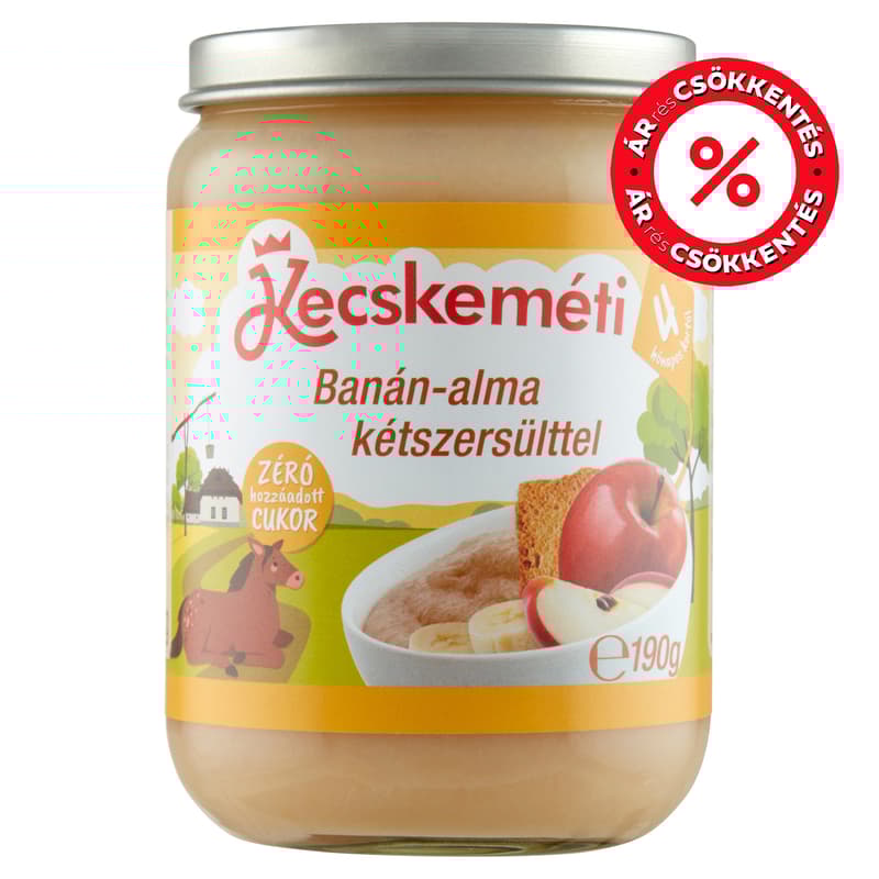 Kecskeméti Banán-Alma kétszersülttel 4 hónapos kortól