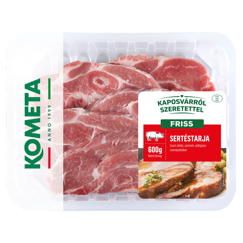 Pork loin without bone, sliced