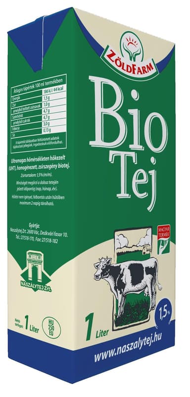Zöldfarm BIO UHT Tej 1,5%