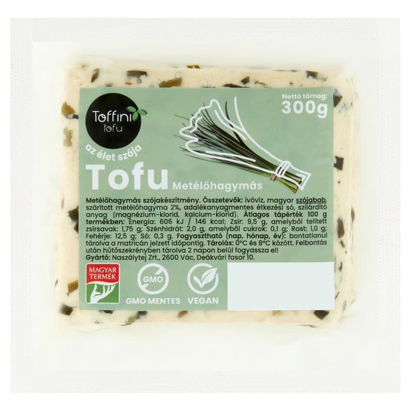 Toffini Metélőhagymás tofu, zacskós