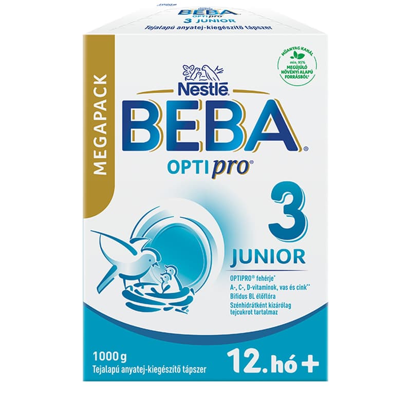 Beba Optipro 3 Junior tejalapú anyatej-kiegészítő tápszer 12 hónapos kortól