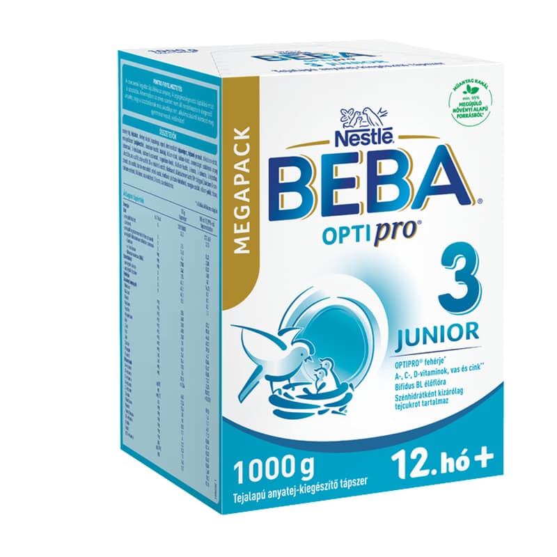 Beba Optipro 3 Junior tejalapú anyatej-kiegészítő tápszer 12 hónapos kortól