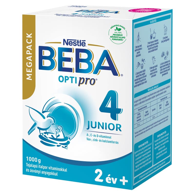 Beba Optipro 4 Junior tejalapú italpor vitaminokkal és ásványi anyagokkal 2 éves kortól