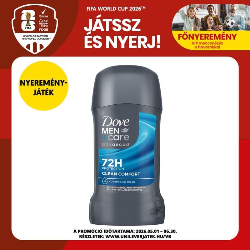 Dove Men+Care Clean Comfort férfi izzadásgátló stift, 50 ml