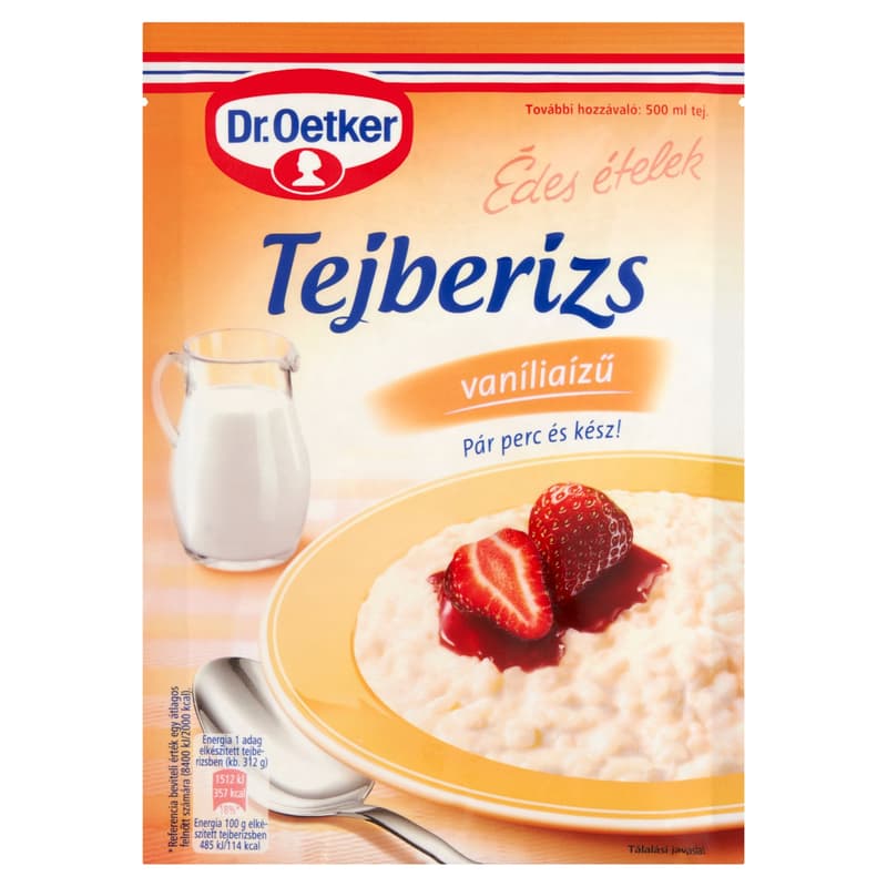 Dr. Oetker Milk rice is vanilla flavored