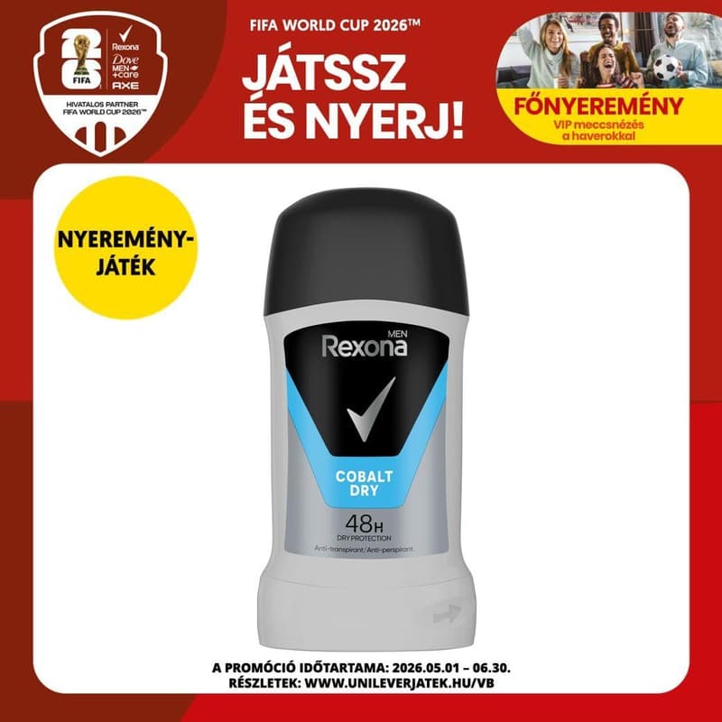 Rexona Men cobalt dry deodorant stick