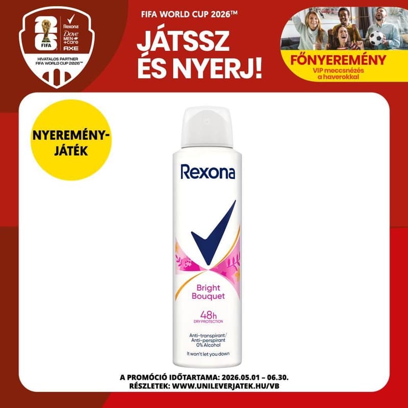 Rexona Bright Bouquet női izzadásgátló dezodor, 150 ml