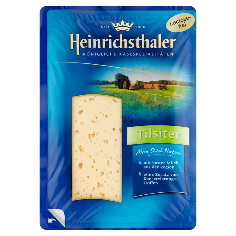 Heinrichsthaler Tilsiter Lactose-free Sliced Cheese 45%
