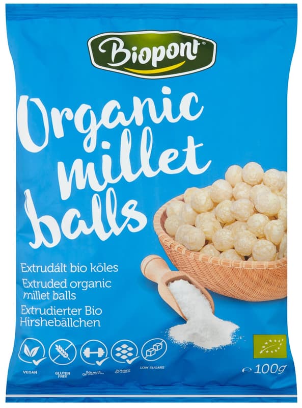 Extrudált BIO kölesgolyó, enyhén sós