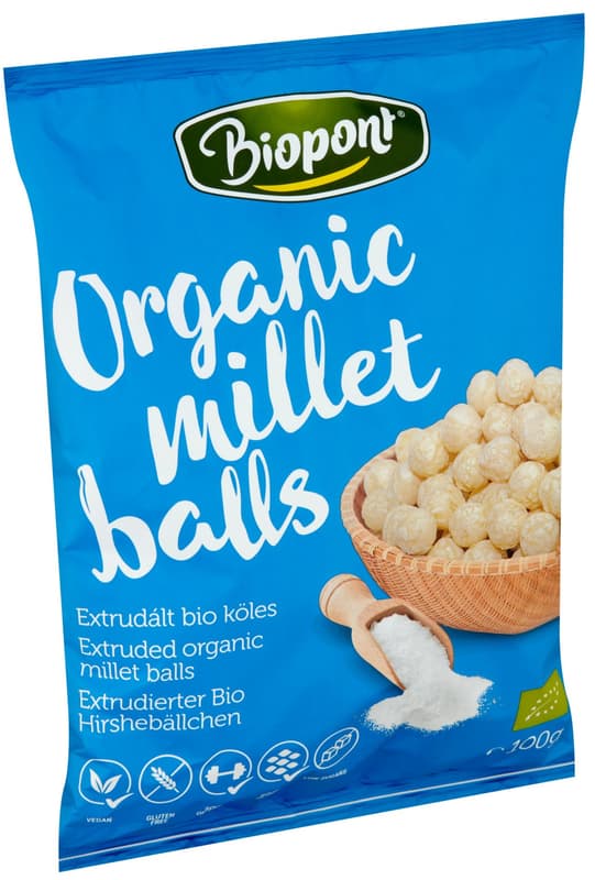 Extrudált BIO kölesgolyó, enyhén sós