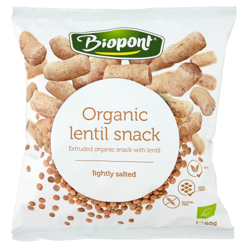 Extruded lentils, slightly salty (gluten free) BIO