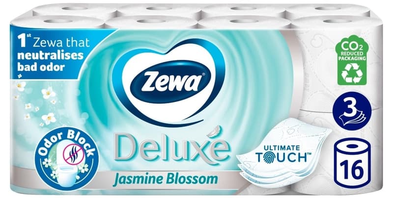 Zewa Deluxe 3-ply toilet paper Jasmine Blossom