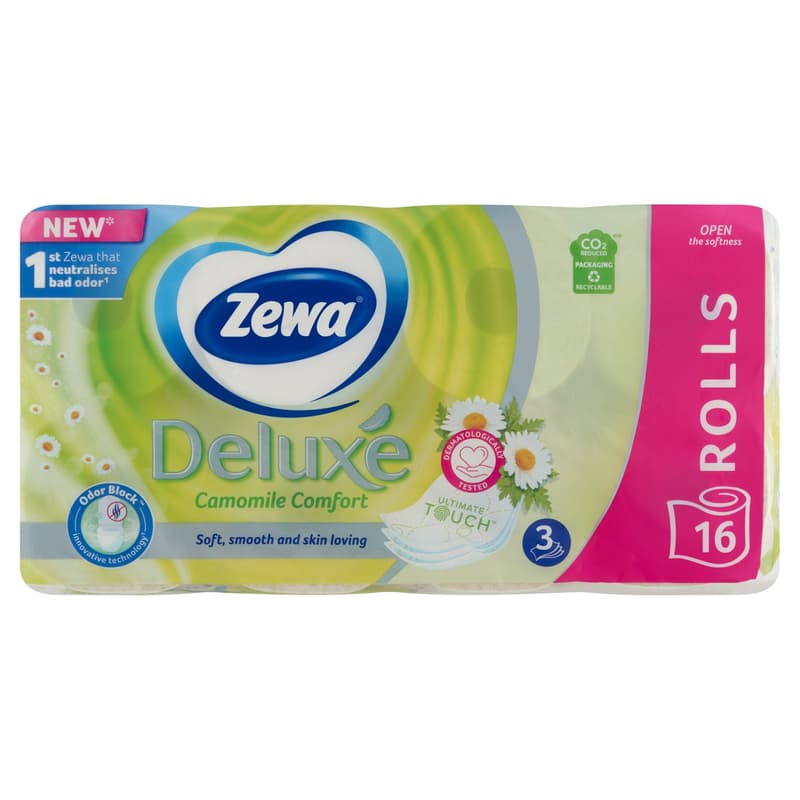 Zewa Deluxe Camomile Comfort 3 rétegű toalettpapír 16 tekercs