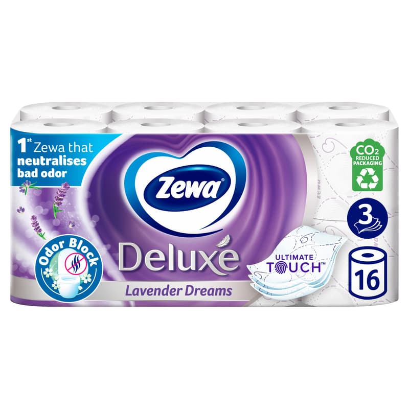 Zewa Deluxe 3 ply toilet paper Lavender Dreams