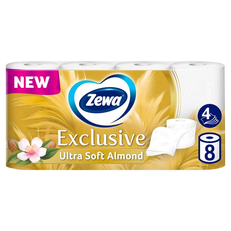 Zewa Exclusive 4 ply toilet paper Almond Milk