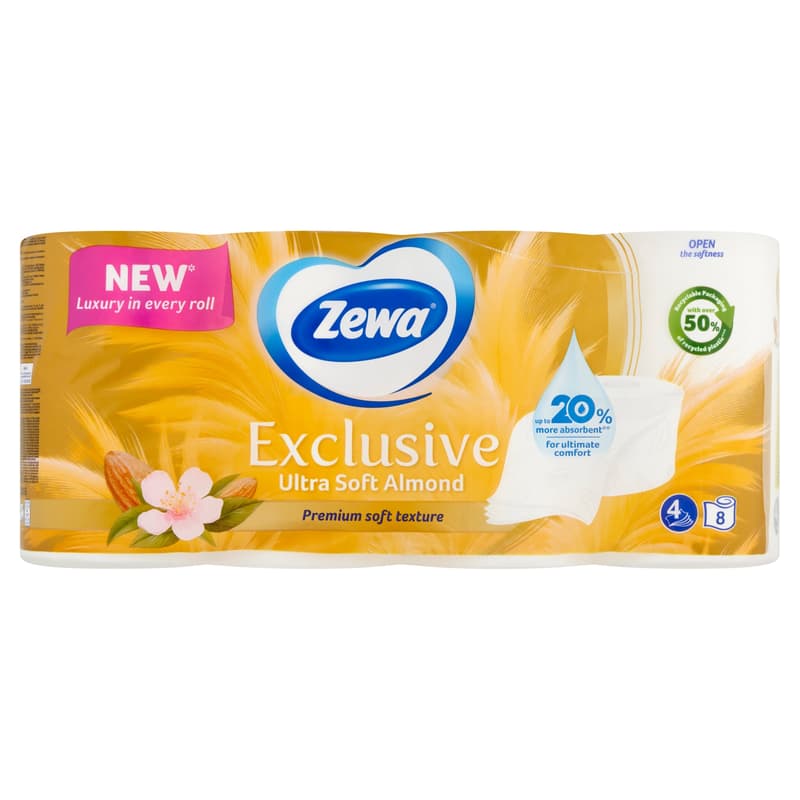 Zewa Exclusive 4 ply toilet paper Almond Milk