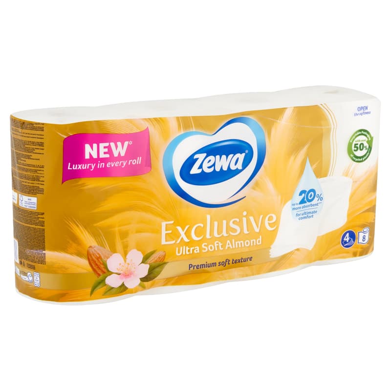 Zewa Exclusive 4 ply toilet paper Almond Milk