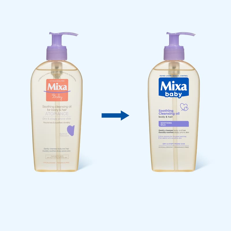 MIXA BABY SOOTHING CLEANSING OIL FOR BODY AND HAIR ATOPIANCE 