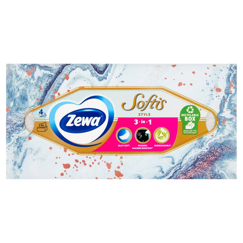Zewa Softis 4-ply boxed paper handkerchief Style