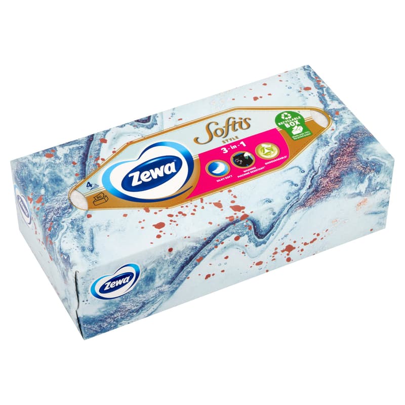 Zewa Softis 4-ply boxed paper handkerchief Style