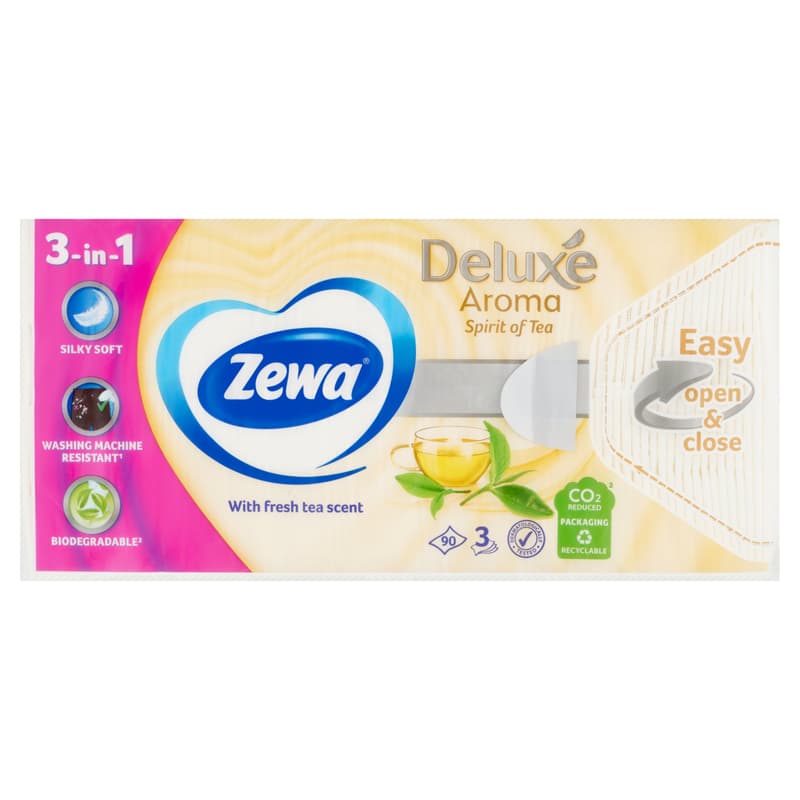 Zewa Deluxe Spirit Of Tea illatosított papír zsebkendő 3 rétegű