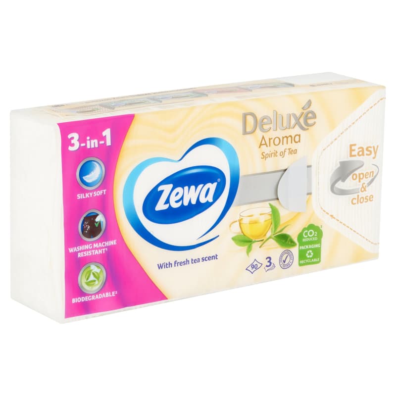 Zewa Deluxe Spirit Of Tea illatosított papír zsebkendő 3 rétegű