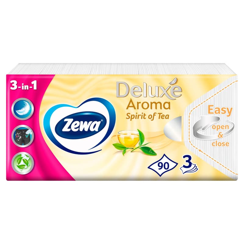 Zewa Deluxe Spirit Of Tea illatosított papír zsebkendő 3 rétegű
