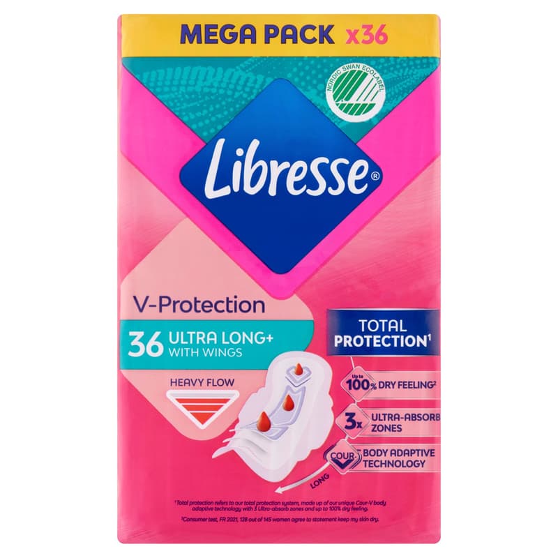 Libresse Ultra Long+ szárnyas egészségügyi betét