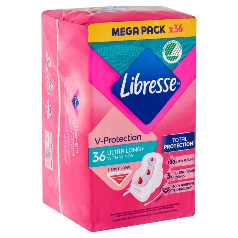 Libresse Ultra Long+ szárnyas egészségügyi betét