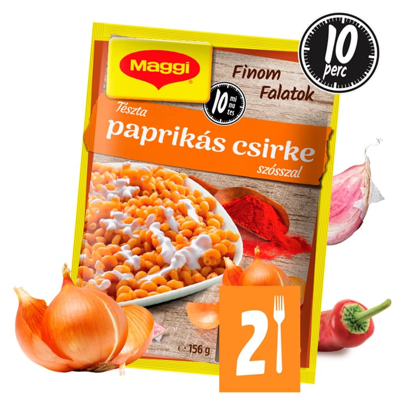 Maggi Párpercas Pasta with paprika chicken