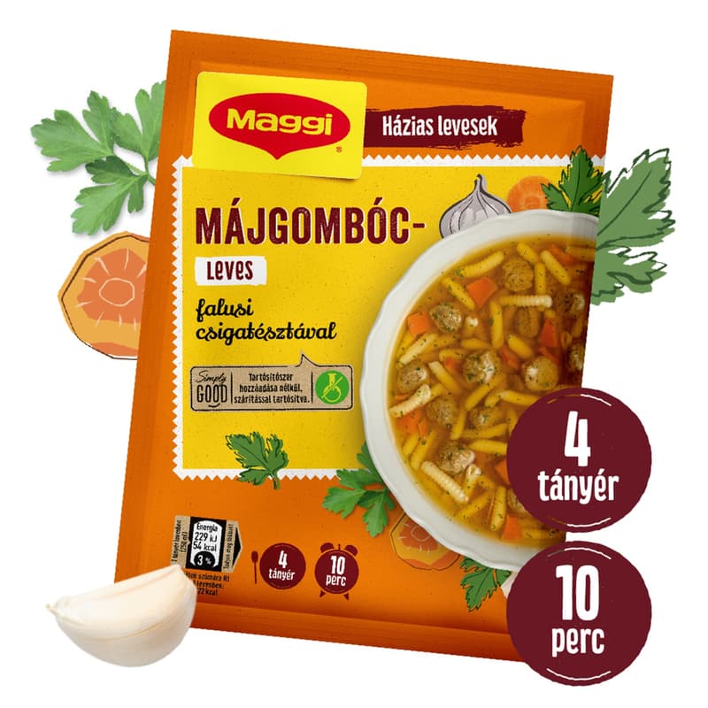 Maggi Liver dumpling soup with village snail pasta
