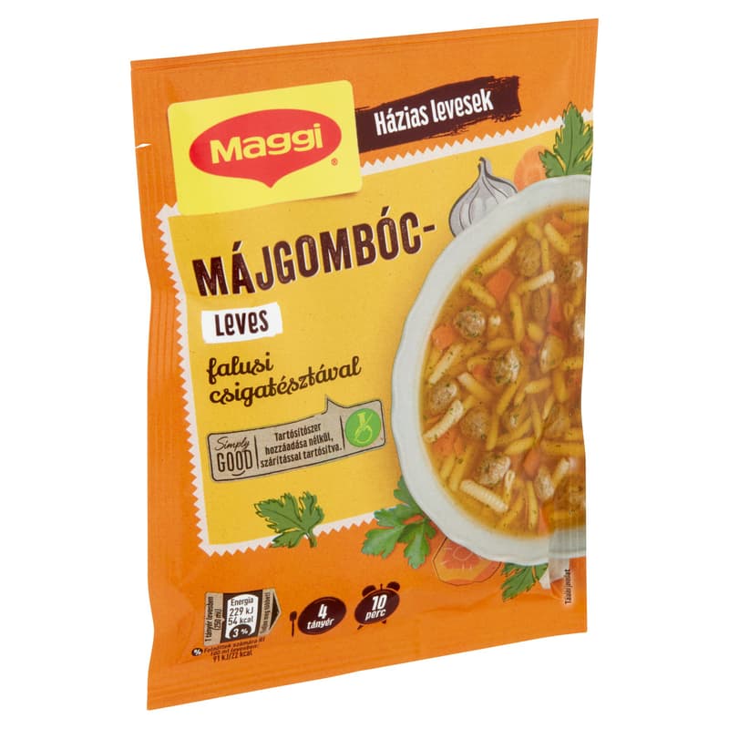 Maggi Liver dumpling soup with village snail pasta