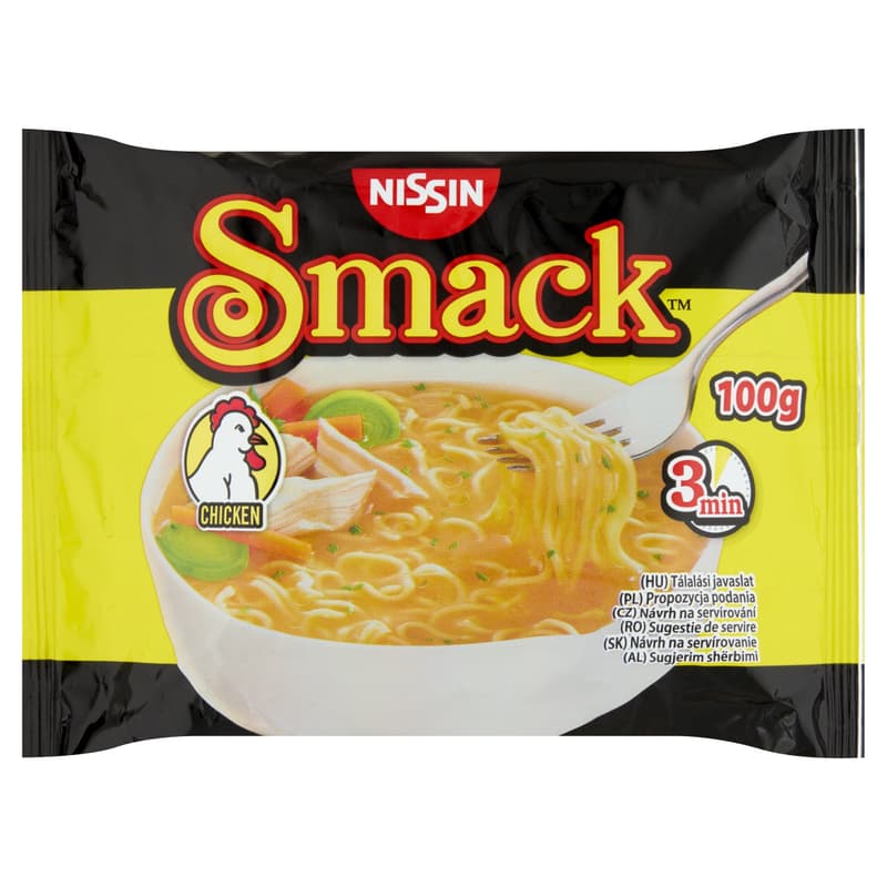Nissin Smack instant noodle soup with chicken flavor